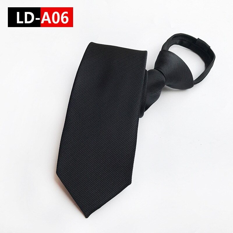 Original Convenient Fast Zip Tie Men's Simple Business 8 Cm Wedding Groom Lazy Easy To Pull Decorative Tie: LD-A06
