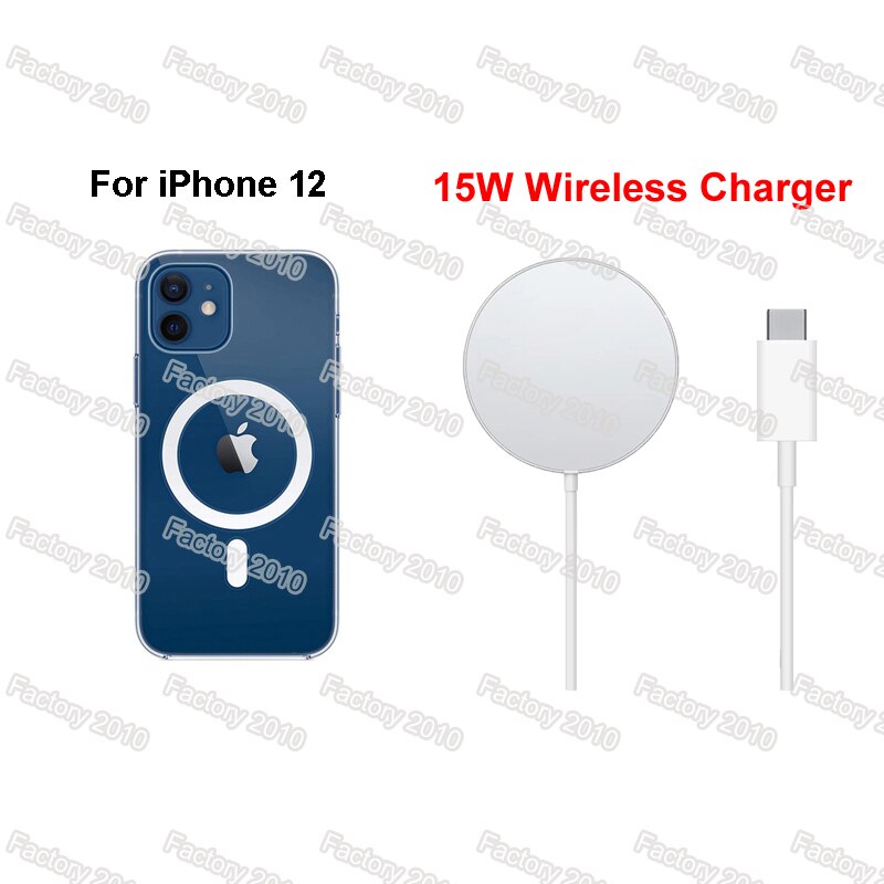 Wireless Charger Magnetic Adsorption 15W Fast Charger For iPhone 12 Pro Max Mini 12 Pro Qi Wireless Chargers PD 20W EU US Plug: iP12(12Pro) and 15W