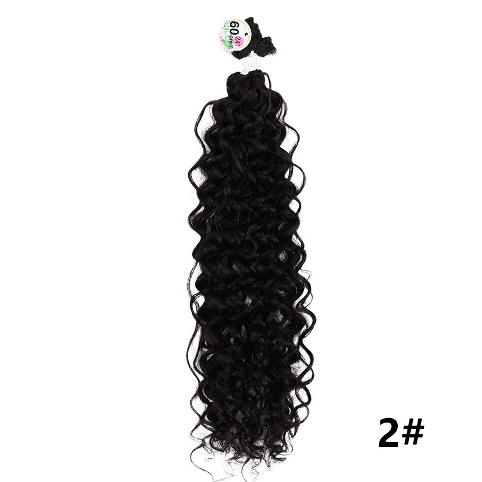 Synthetic Hair Bundles Kinky Curly Hair Extentions 100g/3Pcs Synthetic Weavings For Woman Afro Curls Ins Trendy RYLAI: #2 / 26inches 100