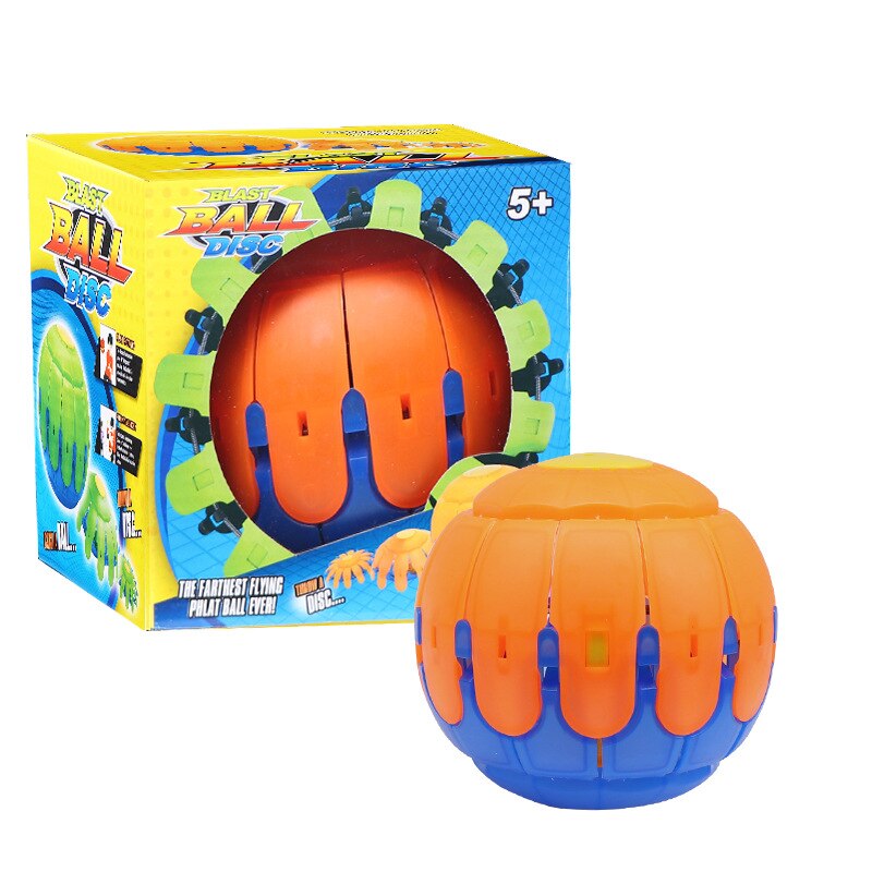 Led Flying Ufo Platte Gooien Bal Kinderen Speelgoed Outdoor Pompoen Bal Tuin Basketbal Spel Met Led Licht Muziek Educatief speelgoed: Orange light music
