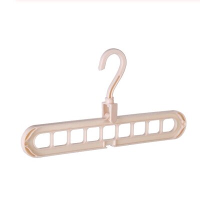Magic Multi-port Support Circle Clothes Hanger Clothes Drying Rack Multifunction Plastic Clothes Hangers Home Storage Hangers: White