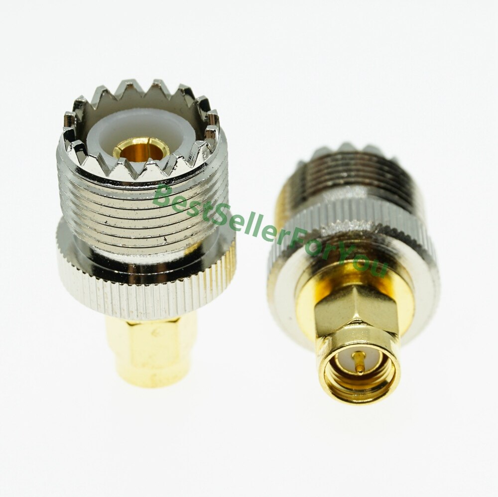 UHF SO 239 SO239 Female to SMA Male Plug Connector Coaxial RF Adapter