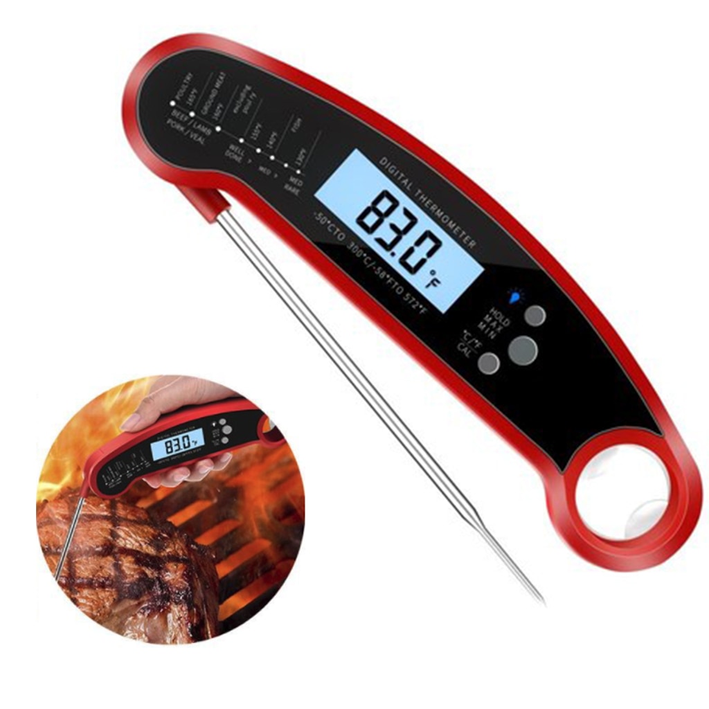 Digital Oven Thermometers Waterproof Instant Read Thermometers For Food Meat Cooking BBQ Calibration Backlight Kitchen Tools