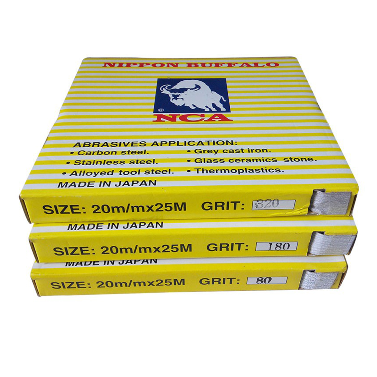 Rollo de papel de lija NCA Original de Japón con pegamento de fondo 3M, molde de papel de lija, máquina de papel de lija de pulido, cinturón de arena especial