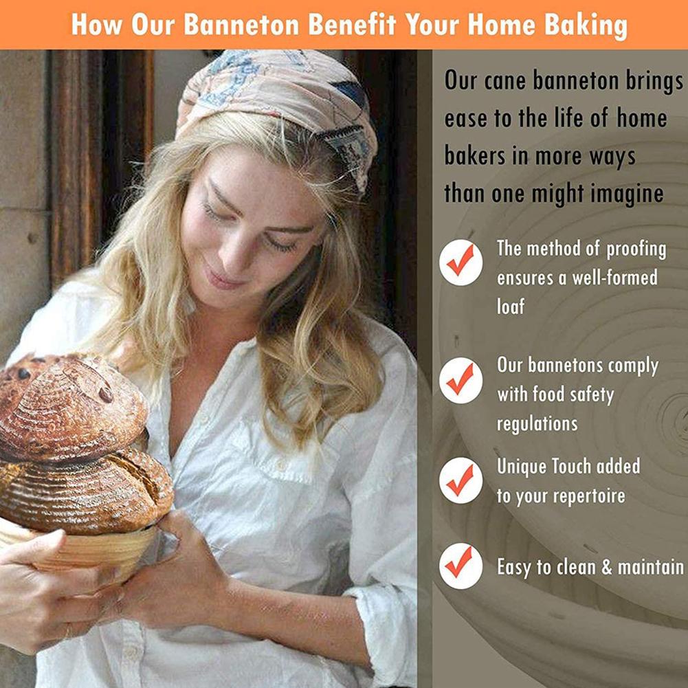 Rattan Bread Proofing Basket Natural Oval Rattan Wicker Dough Fermentation Sourdough Banneton Bread Basket