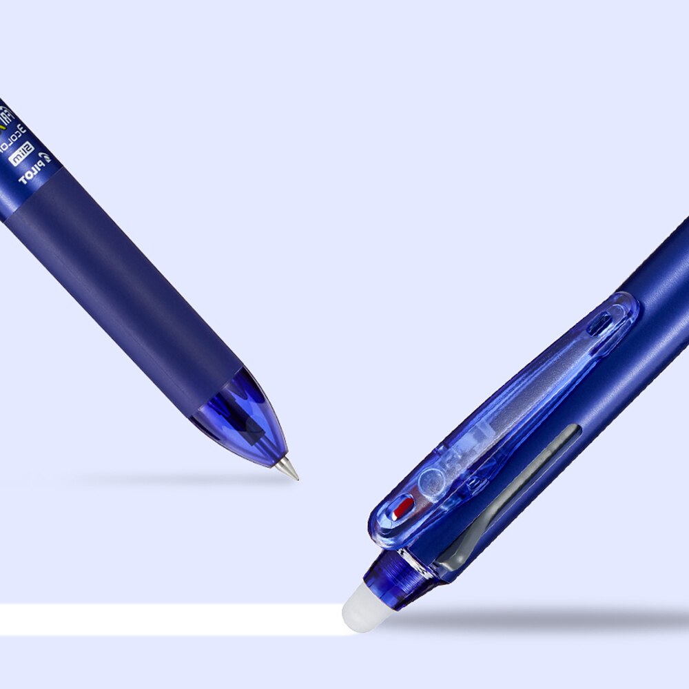 Pilot Frixion Three-color Erasable Pen LKFB-60EF 60UF Press Multi-function Pen 0.38/0.5mm Grinding Friction Pen Student