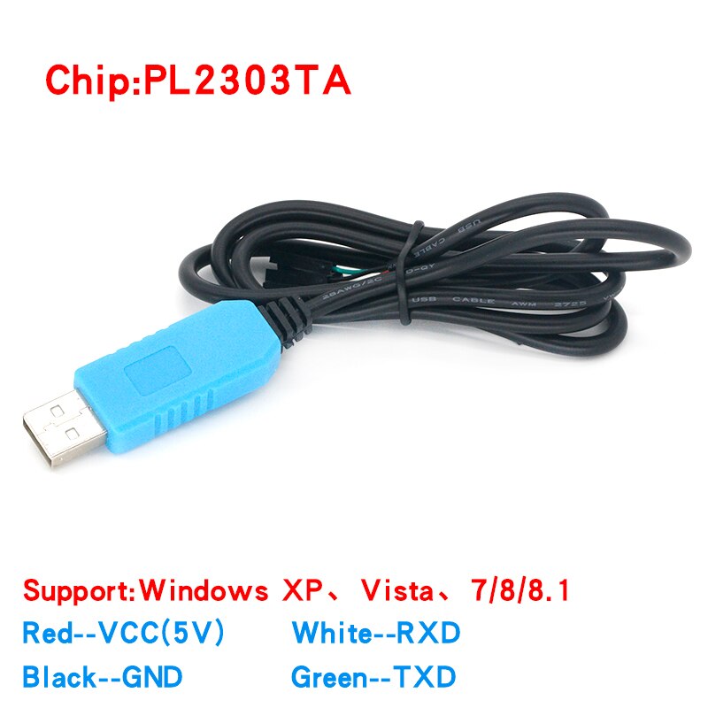 PL2303 TA USB TTL RS232 Convert Serial Cable PL2303TA Compatible With Win XP/VISTA/7/8/8.1 Replace PL2303HX: PL2303TA