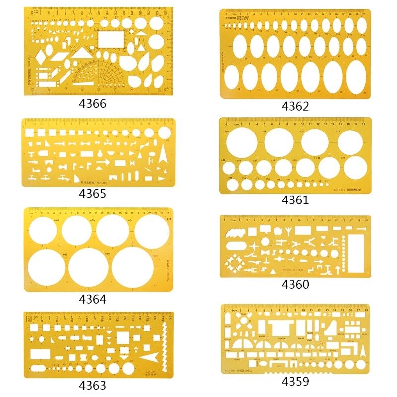 XRHYY Flow Chart Symbol Drafting Template Ruler Stencil Measuring Tool Student School Product Kit Lab&amp;Scientific Supplies
