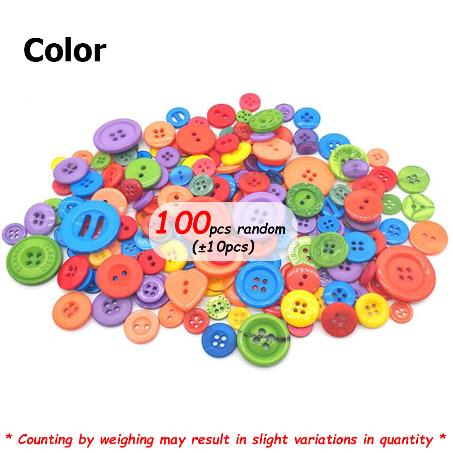 100 Uds. Botón redondo de plástico de Color 0,7-2,5 cm tamaños surtidos para manualidades DIY proyectos de costura accesorios de costura para el hogar: Latón envejecido