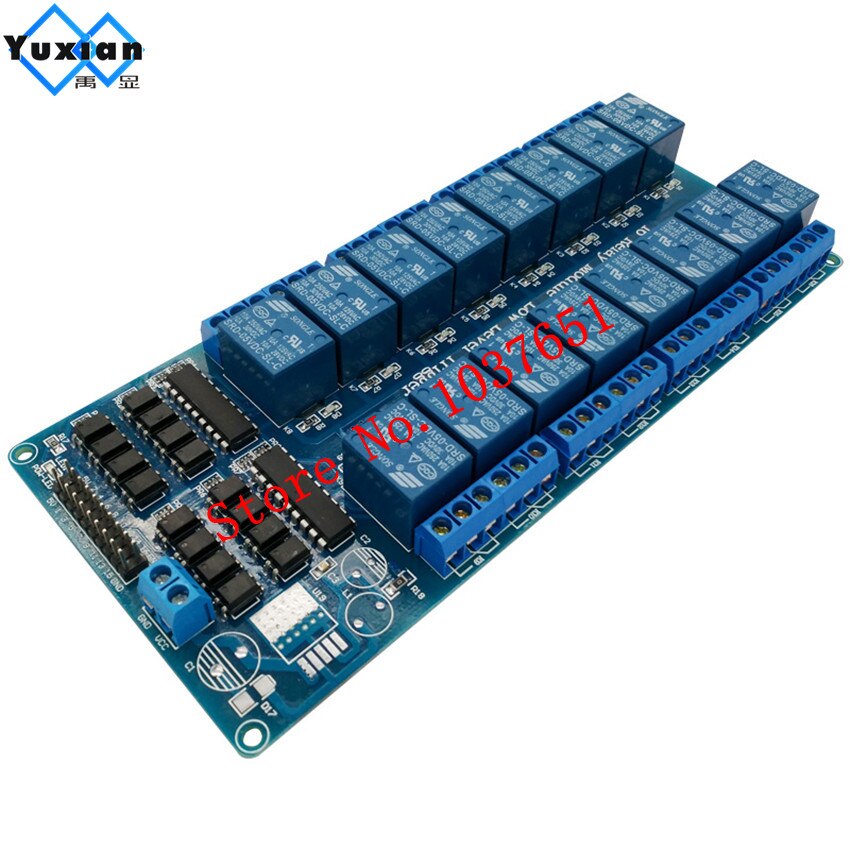 5 v módulo de relé 16 canais para arduino arm pic avr dsp placa relé eletrônico cinto optoacoplador isolamento navio livre