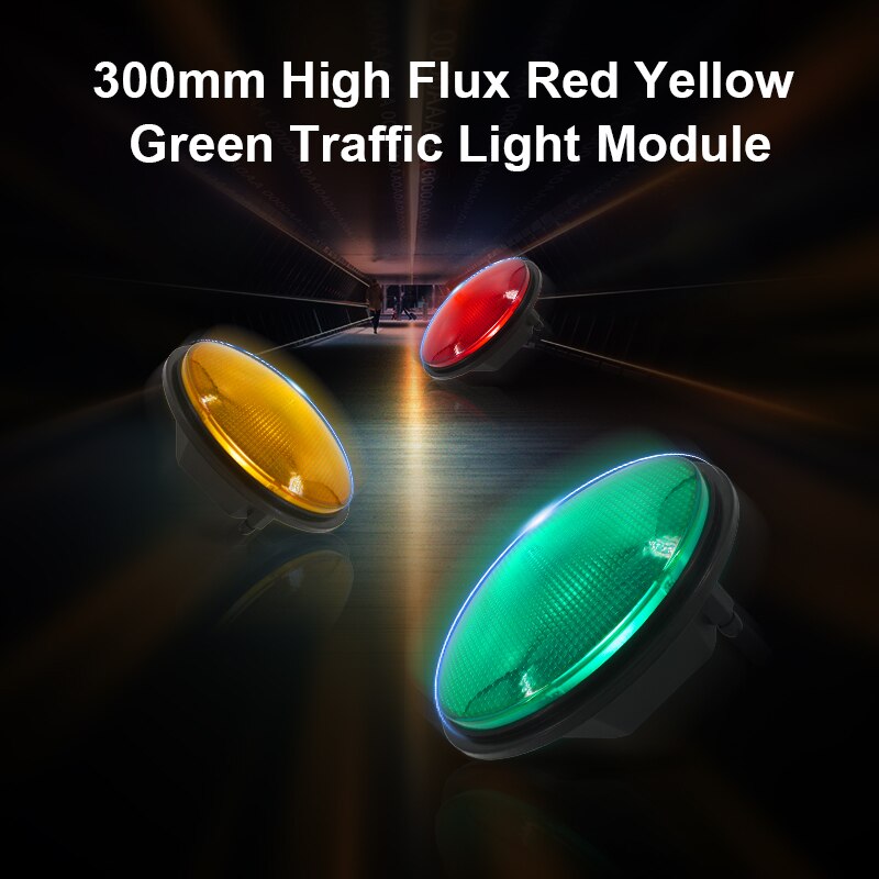 Diameter 300mm 12inch High Power Red Yellow Green Led Module Traffic Lights