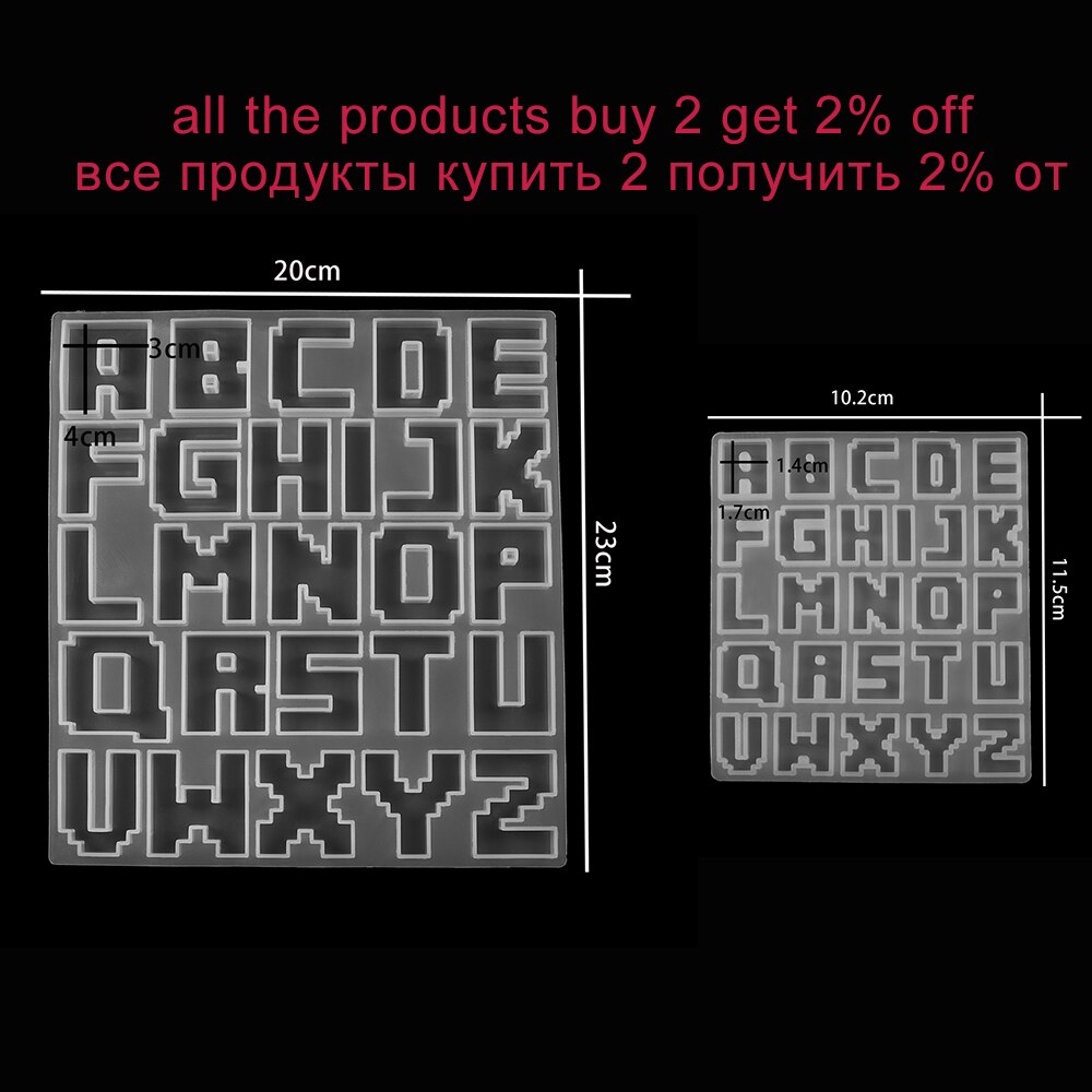 1pcs English Alphabet Silicone Casting Molds Letter Epoxy Resin Molds Mixed Style For DIY Jewelry Making Findings Supplies