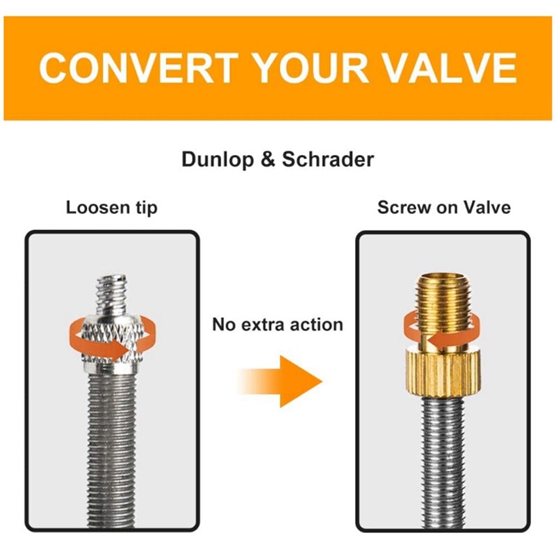 12Pcs Presta Valve Adapters, Converteren Presta Aan Schrader Adapter Voor Fiets, Opblazen Band Gebruik Standaard Pomp