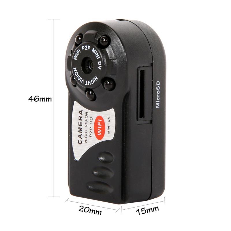 Wifi mini  q7 kamera 480p dv dvr trådløs cam mærke mini video camcorder optager infrarød