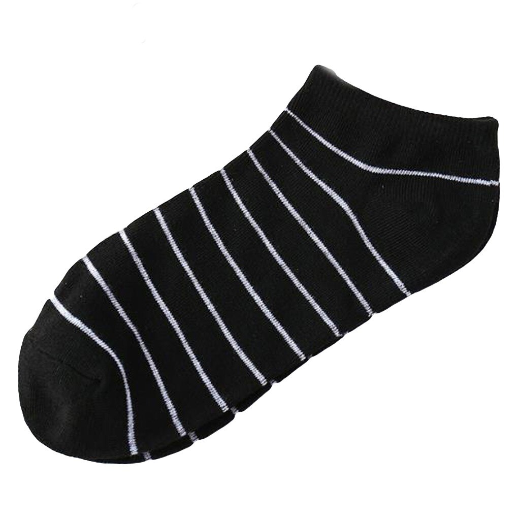 Women Stripe Short Socks Skateboard Colorful Ankel Sock Breathable Comfortable Casual Socks Harajuku #40: Black