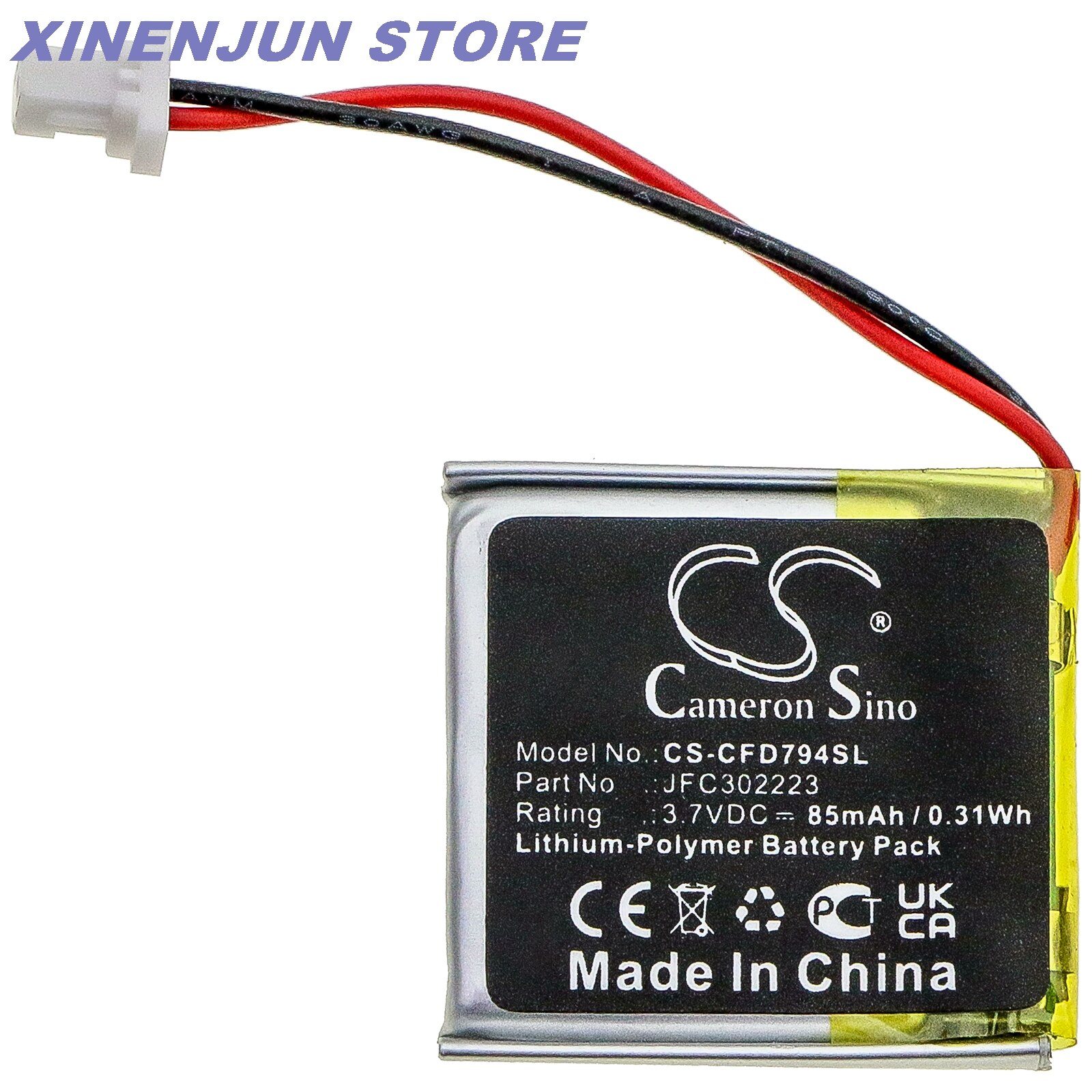 Remote Start,Entry Systems Battery 3.7V85mAh JFC302223 for Viper 3706V,3806V,4606V+,Clifford 7941X,7756X,7756V+,Python 7756P