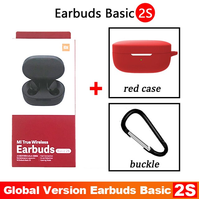 Original Xiaomi Redmi Airdots 2s Earphone Mi True Wireless Earbuds Basic 2s Bluetooth 5.0 Air2 SE TWS Mic Gaming Mode In Stock: 2S Red