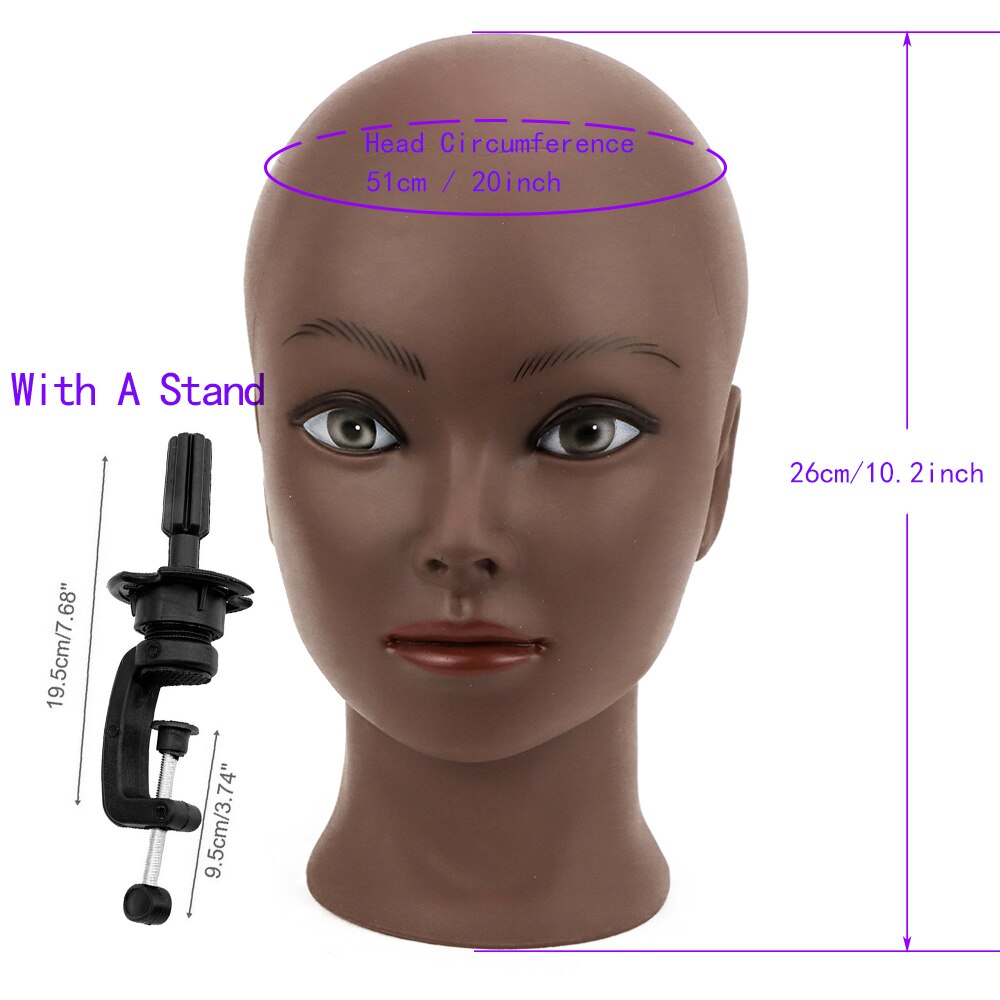 Bald Mannequin Head Stand Soft PC Really 3D eyes manikin head Wig holder for Wigs Display Hat Display Glasses Display: K1