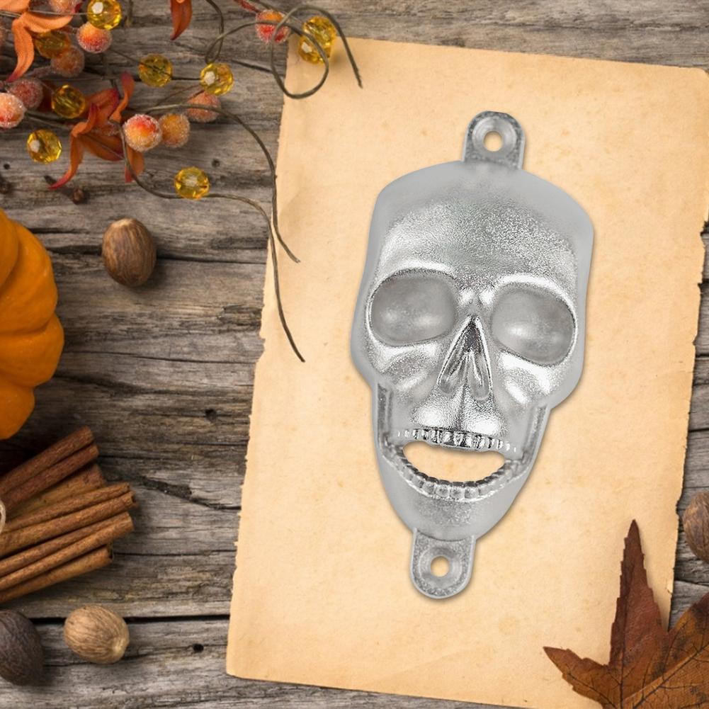 Halloween Party Wall Hanging Horror Skeleton Ghost Head Shaped Beer Bottle Opener For Home Bar