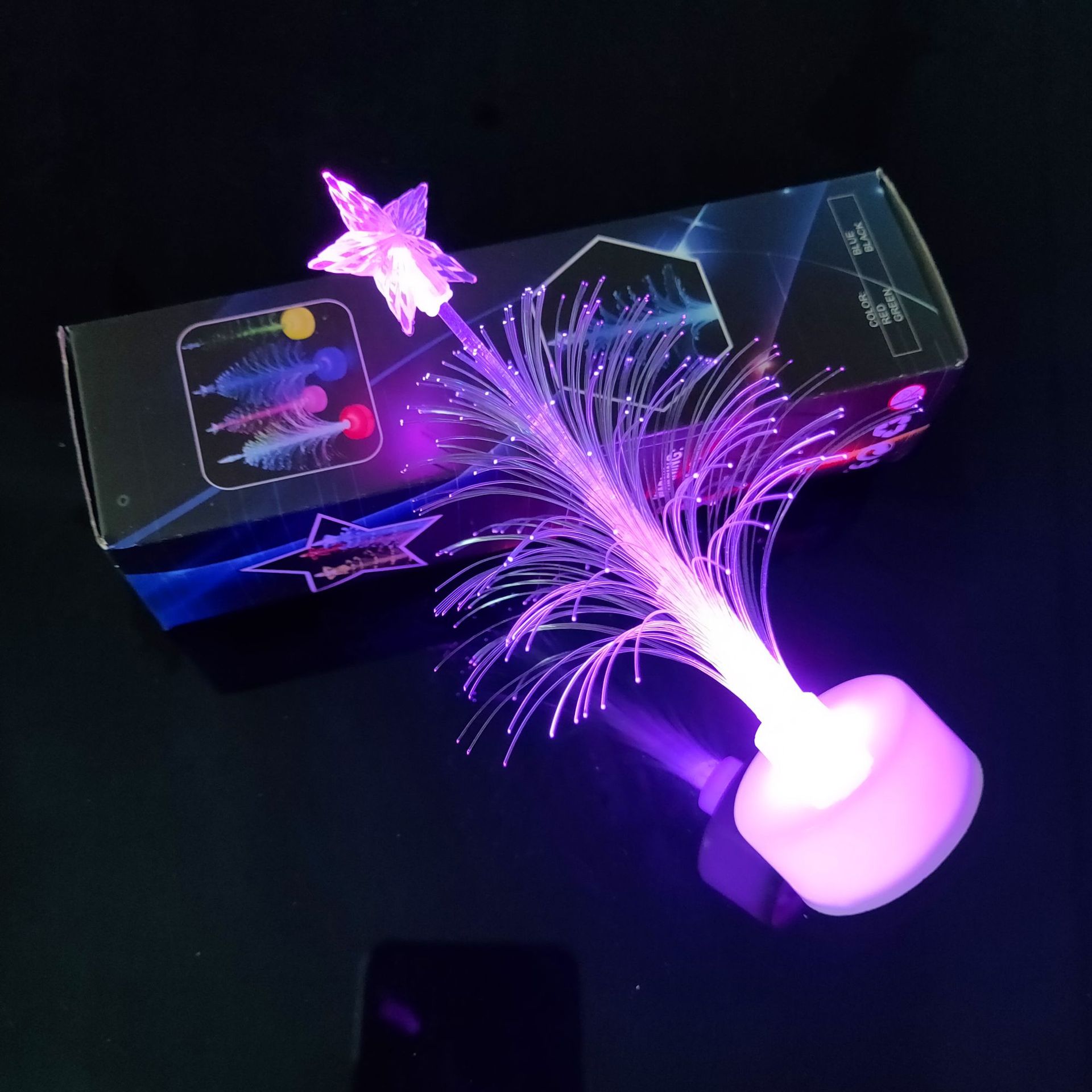 2Stck Neue Bunte Weihnachten Baum Weihnachten Spielzeug LED-Blitz Optische Faser Baum LED Spielzeug für freundlicher Haben eine gute