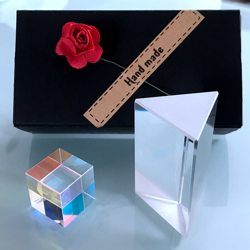 Prisma de seis caras combinado de colores para niños, Prisma de cristal óptico, tomar fotos para ver prisma para arcoíris, fotografía, espejo de diamante