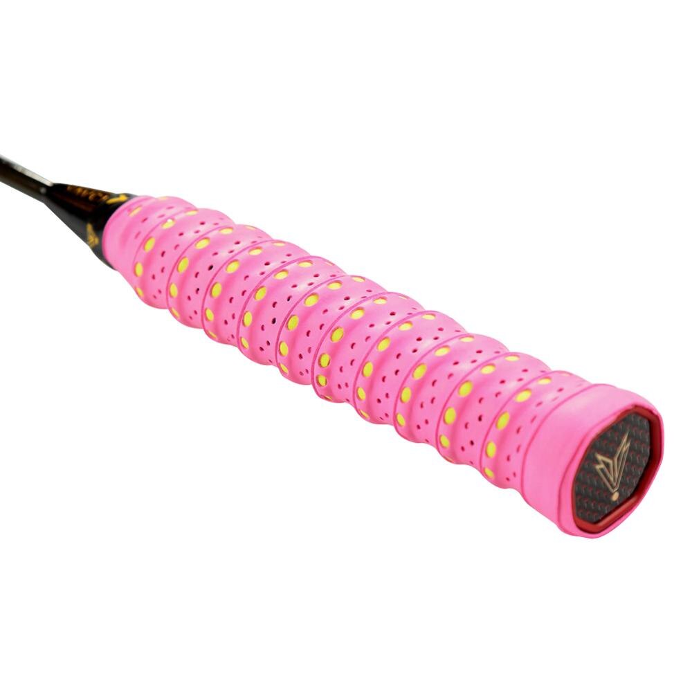 5 Kleuren Racket Grip Tape Kiel Rib Antislip Super Absorptie Racket Overgrip Zweetband Voor Badminton, tennis, Fiets Csv: Bright Pink