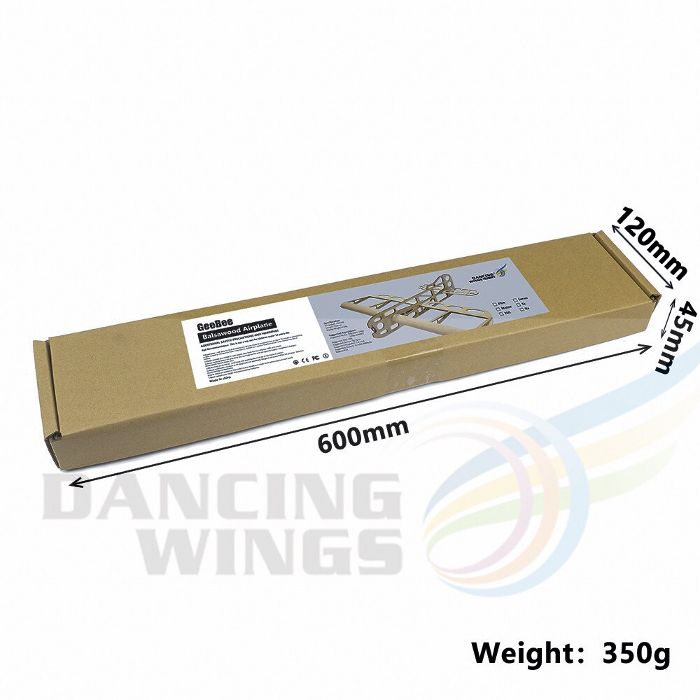 Balsahout Vliegtuig Model Geebee 600Mm Spanwijdte Balsa Kit Woodiness Model/Houten Vliegtuig Voor Hand Entry niveau Building