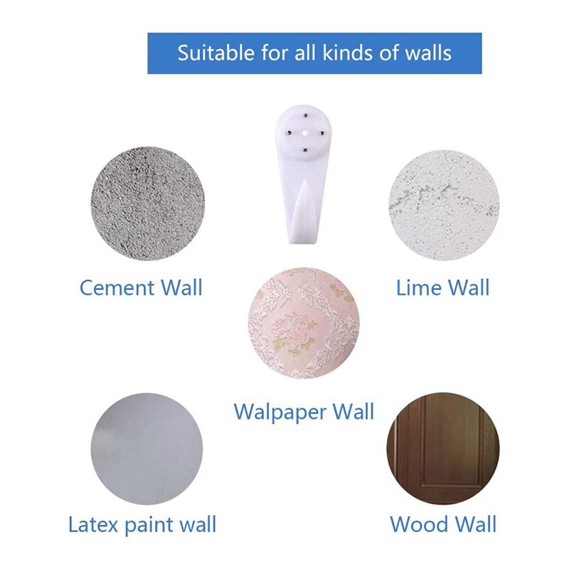 40Pcs Onzichtbare Nail Schroeven Muur Haken Schilderijenhangers Traceless Foto Haak Multi Functie Foto Schilderij Frame Hanger