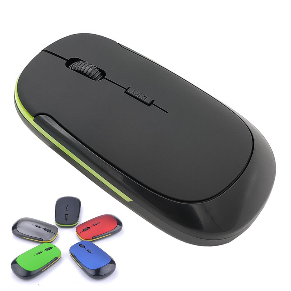 Mini mouse óptico sem fio para jogos 2.4ghz, mouse sem fio com receptor usb para pc gaming e laptop