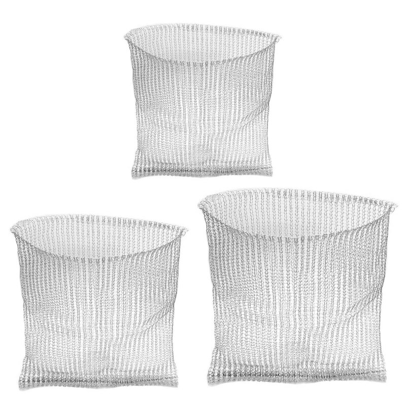 Panier en maille tricoté en fil d'acier inoxydable 304, pochettes de racines de plantes, pour l'intérieur et l'extérieur, jardin, cour, légumes