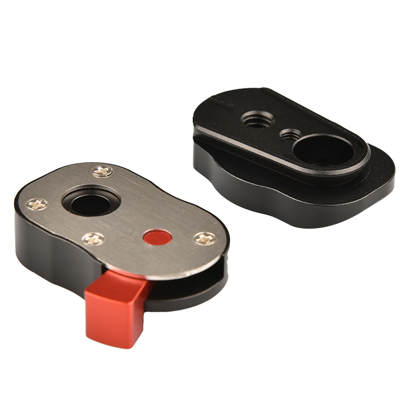 Aluminium Mini Veld Monitor Quick Release Plaat Met 1/4 &quot;Schroef Voor Lcd Monitor Magic Arm Led Licht Flash Camera camcorder Rig: Default Title