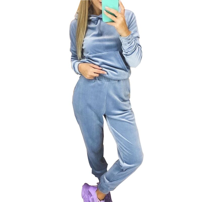 LOOZYKIT automne velours survêtement femmes velours ensemble survêtement ensembles hiver velours costume deux pièces ensemble femmes 2 pièces tenues: 5 / M
