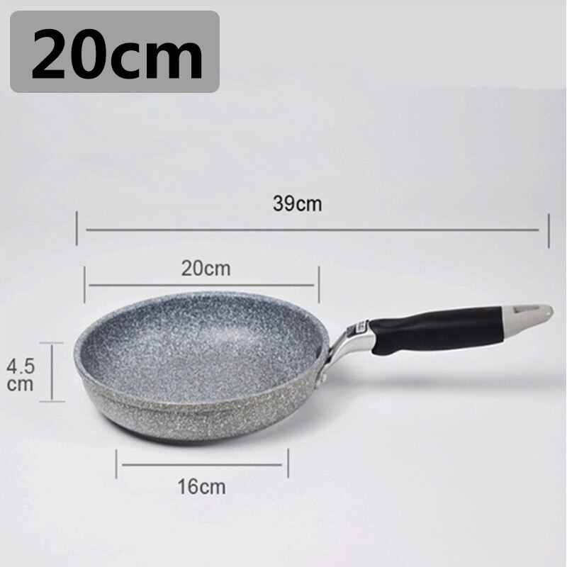 Sartén antiadherente Wok, sartén para freír, Caldero, cocina de inducción, sartenes para tortitas, sartén para huevos, estufa de Gas para el hogar y el jardín: frying pan 20cm