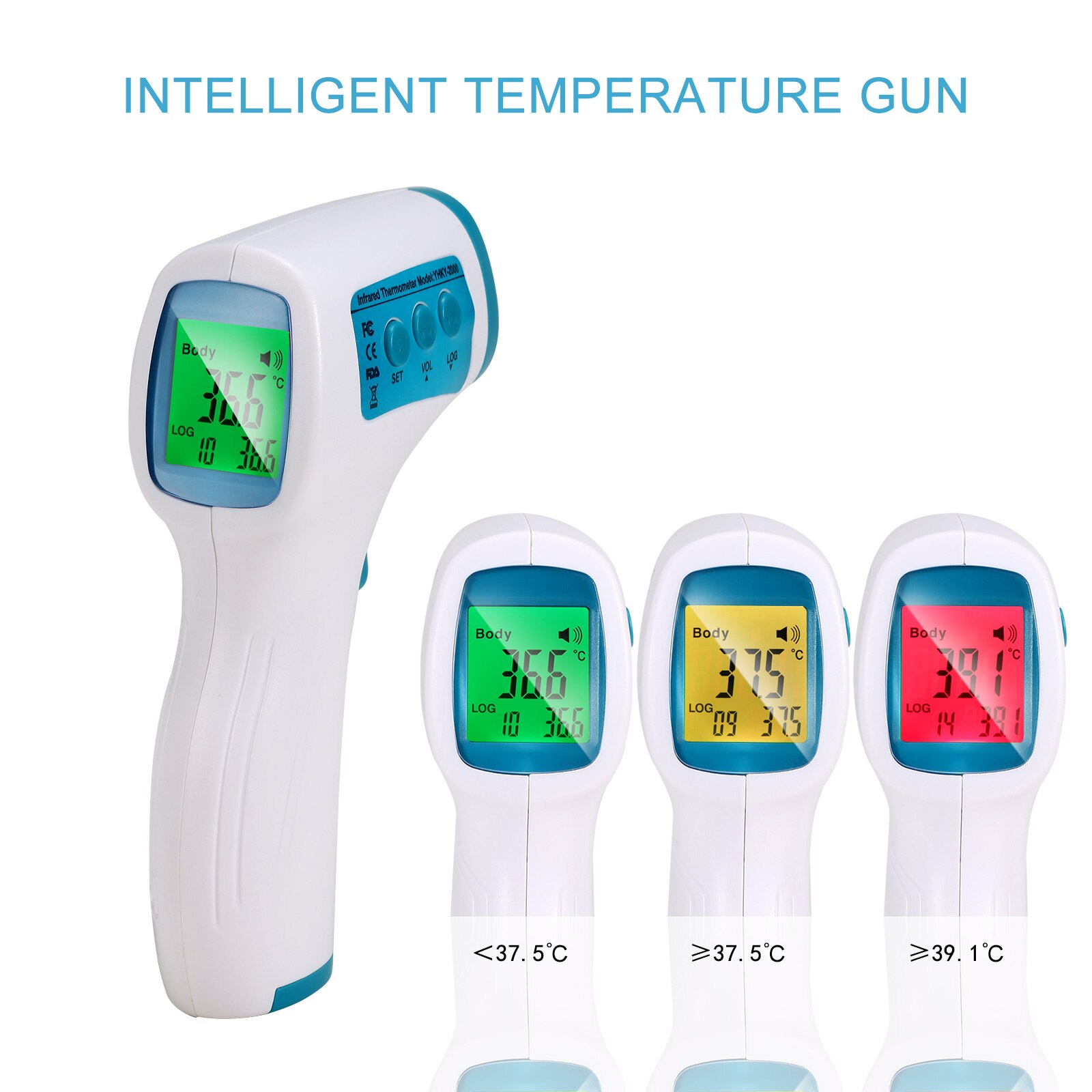 Forehead IR Thermometer Digital Thermometer Non Contact Body/Object Temperature Three Backlight Display Thermometer Baby Adults