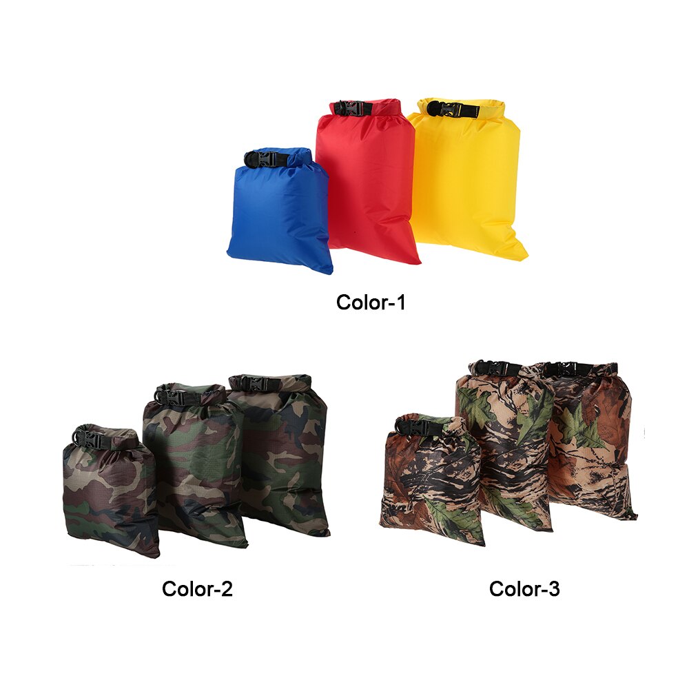Lixada paquete de 3 bolsas impermeables de natación 3L 5L8L bolsas de secado ultraligero al aire libre con correa ajustable para acampar senderismo viajes