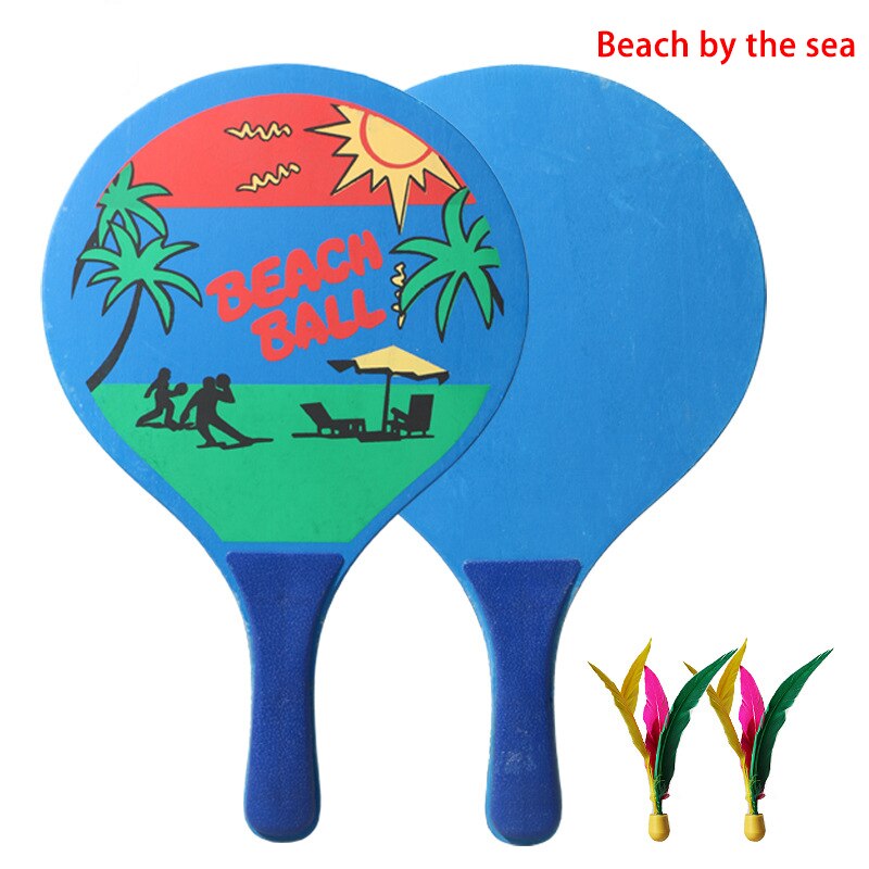 Bræt badmintonketcher strandketsjer syv lags højkvalitets poppeltræ bordtennisketsjer: Strand ved havet