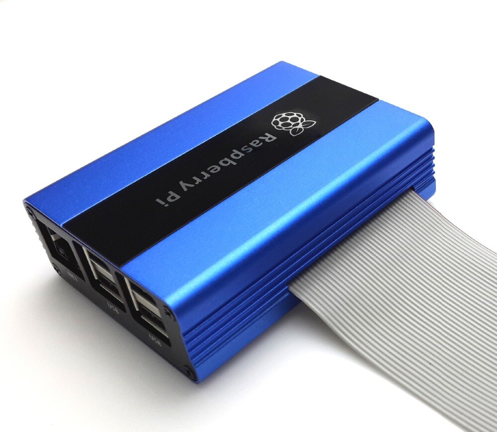 Blue Aluminum Case for Raspberry Pi 3 Compatible with Raspberry 2 B+ Protective Shell