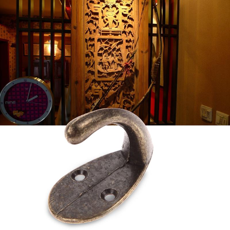 1pc vintage hängare krok antik zink legering dörr krokar handduk mantel hängare sovrum badrum vägg krok rack för kläder rock hatt väska: Röd