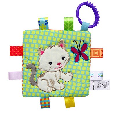 Pasgeboren Baby Hand Grijpen Bijtringen Handdoeken Leuke Dieren Baby Sussen Handdoek Speelgoed 12 Shape Kids Baby Schoonmaken Bijten Zakdoek: Army Green