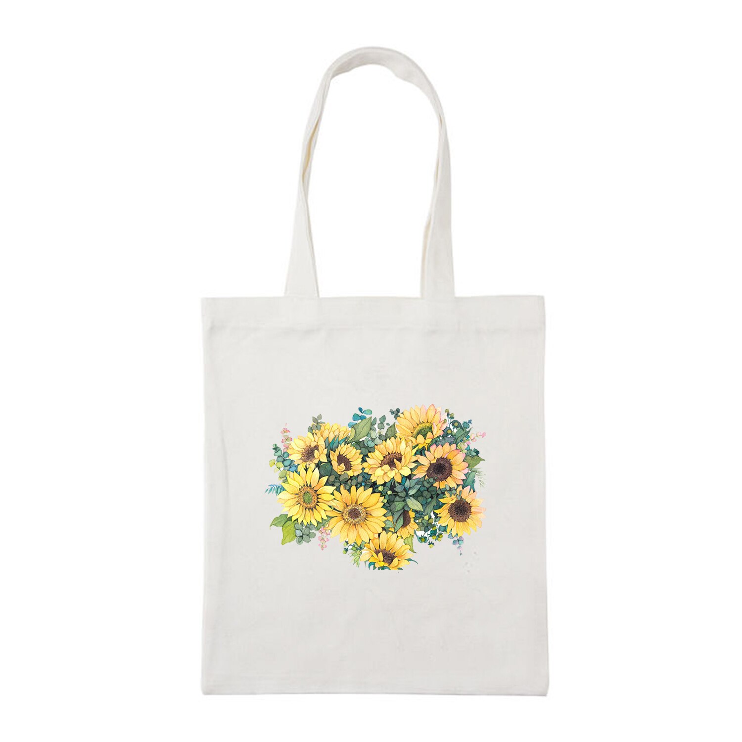 Dames boodschappentas dames canvas schoudertas eco tas herbruikbare tas shopper tassen studenten boekentas bloem plant melodie
