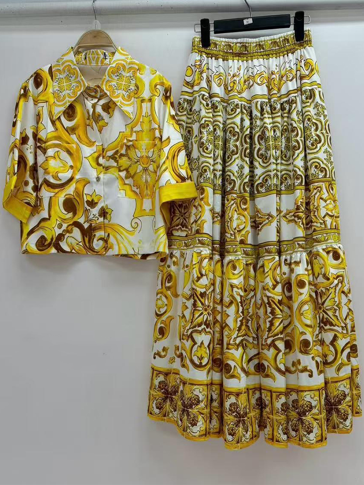 Bimba Dames Batik Print Katoenen Rok Elastische taille Maxi Zomer Rokken Rood