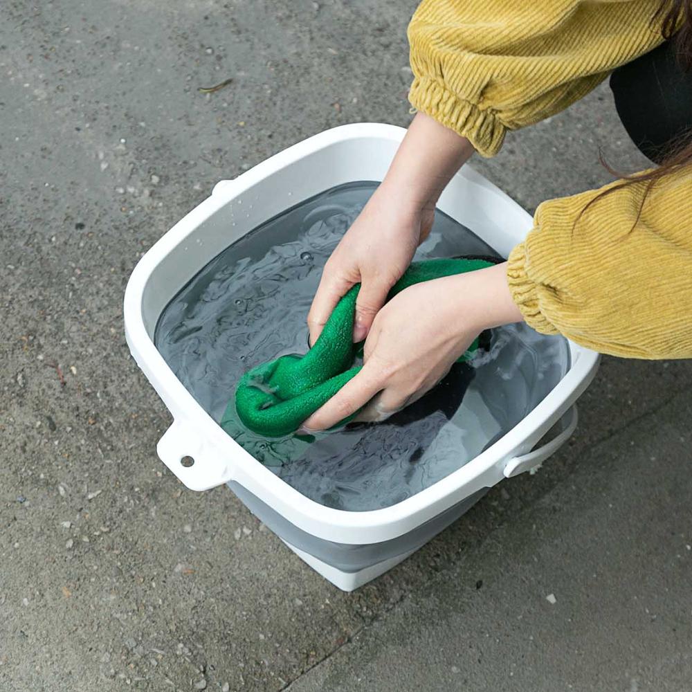 Folding Wash Basin with Handle Portable Sink Bucket Washbasin Plastic Foldable Foot Basin Travel Outdoor Camp Car Washing Basins