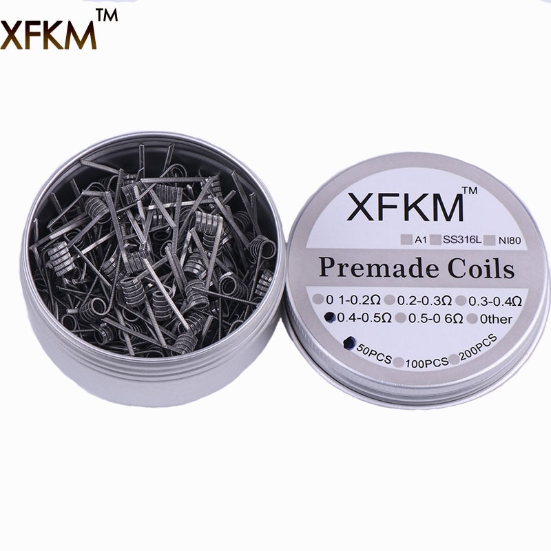 XFKM 50/100 Stck verdrehte Verschmolzen Bienenstock clapton spulen vorgefertigten wickeln Außerirdischer mischen verdrehte Quad Tiger Heizung Widerstand rda spule