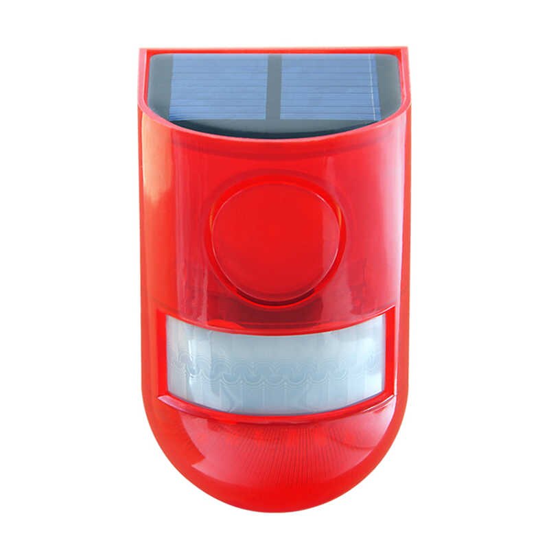 Waterproof Solar Security Light Human Body Induction Sound Warning Light 30-day Long Battery Life Alarm Supplies: Default Title