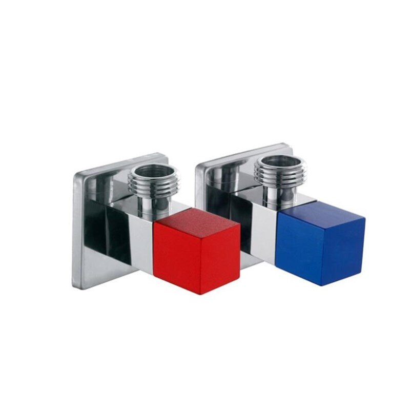 Copper chrome red and blue angle valve filling valves bathroom accessories: Chrome