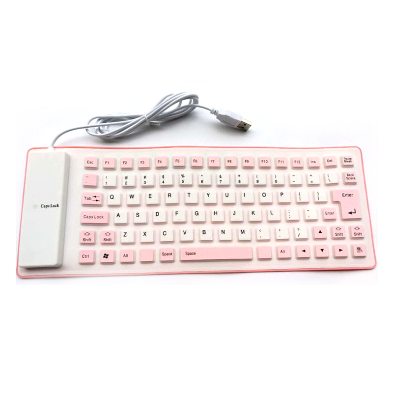 Tragbare Weichen Wasserdichte Silikon Flexible Roll Up Stille Tastatur für Laptop Staub und Wasserdichte Tastatur: PK