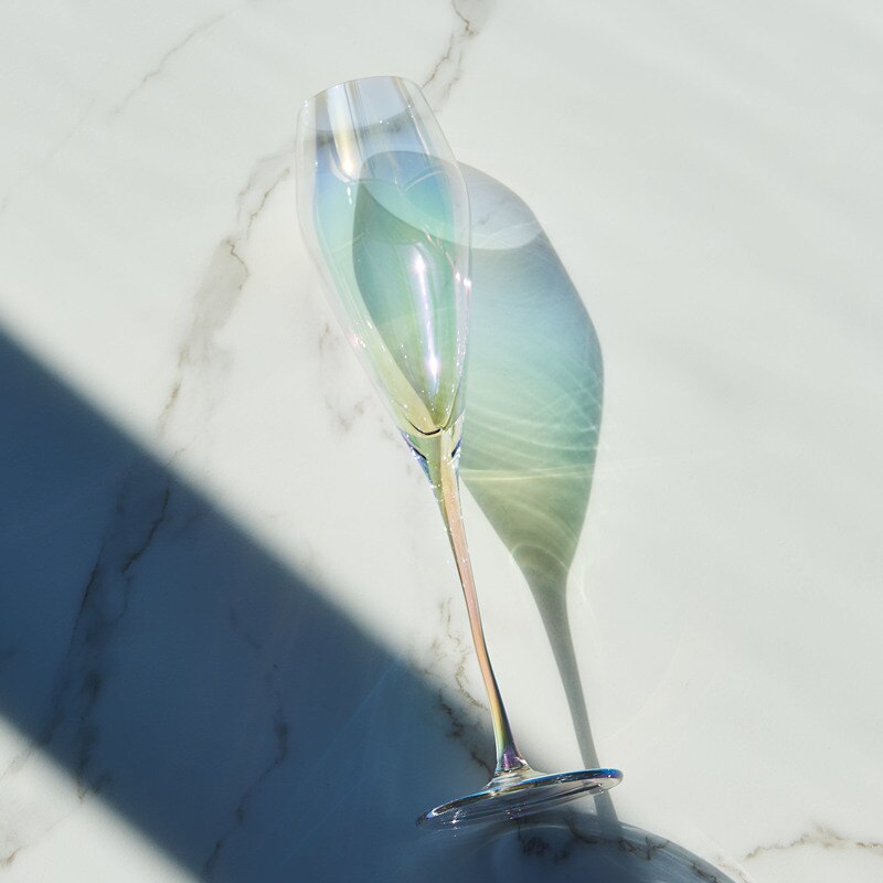 Coupe de vin en verre arc-en-ciel | Coupe de champagne, gobelets de Cocktail, verres de vin pour boire du vin pour mariage, home Bar hôtels verres: A6
