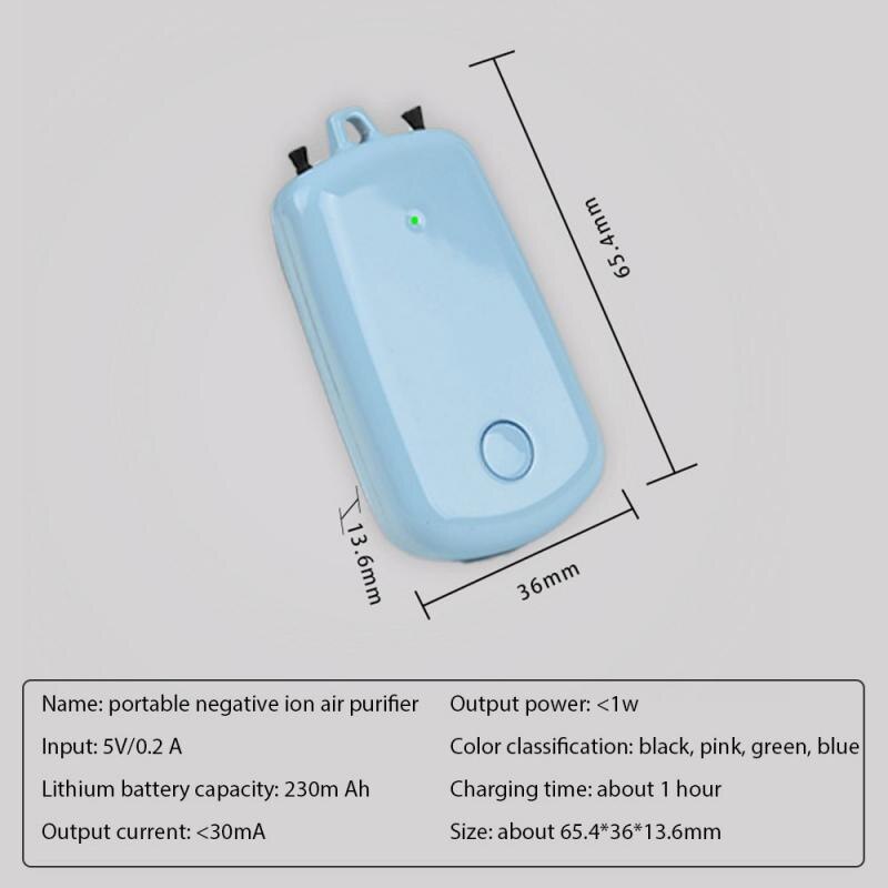 Portable Car Air Purifier Negative Ion Car Air Freshener Tool 5V / 0.2A Автомобильные Товары