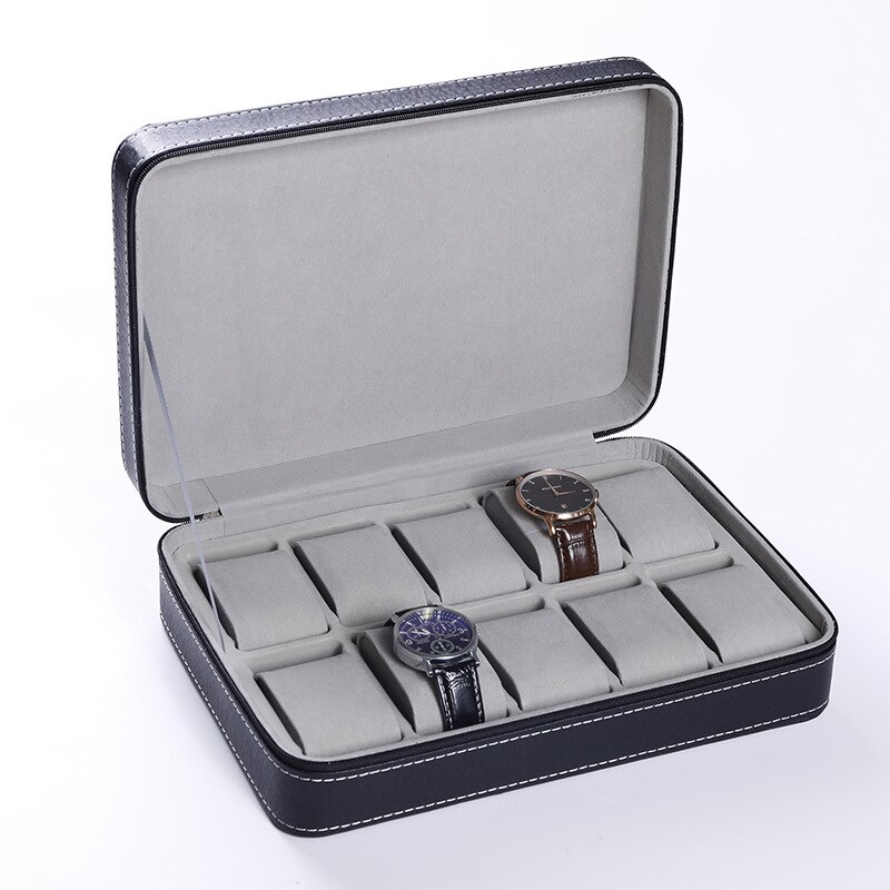 ProCase Watch Box for Men, 3 slots watch display case with drawer, mens watch case with glass lid, 2-layer jewelry and watch storage watch holder organizer for men women -3 slot ProCase Watch Box for Men, 3 slots watch display case with drawer, mens watch case with glass lid, 2-layer jewelry and watch storage watch holder organizer for men women -3 slot