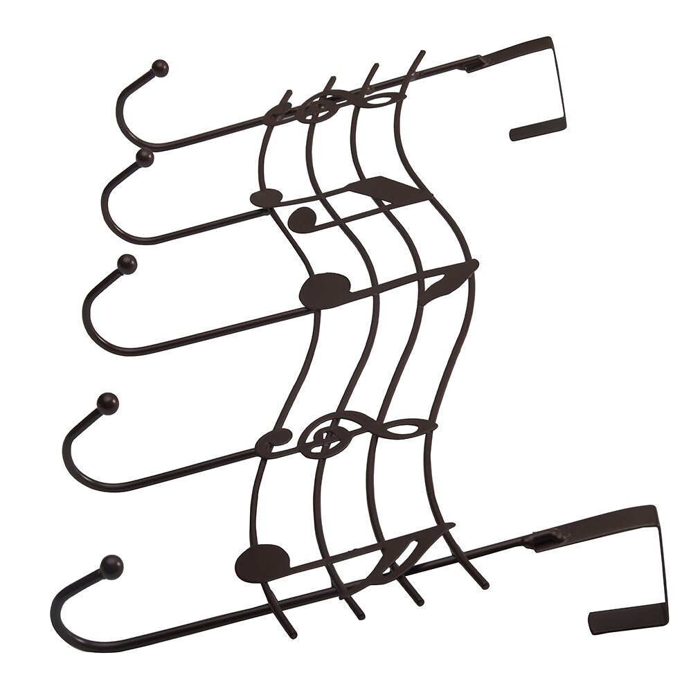 Muzikale Score Deur Hanger, Muzieknoten Metalen Deur Terug Jas Kleding Handdoek Strage Hanger Met 5 Haken